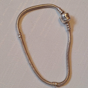 PANDORA SILVER CHARM BRACELET 7.5” Small